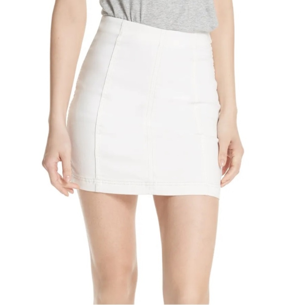 Free People White Mini Skirt XS